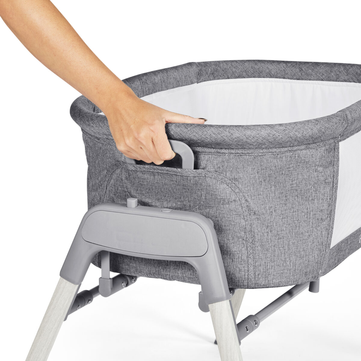 Ickle Bubba Drift Gliding Crib - Ash Grey - Image 4