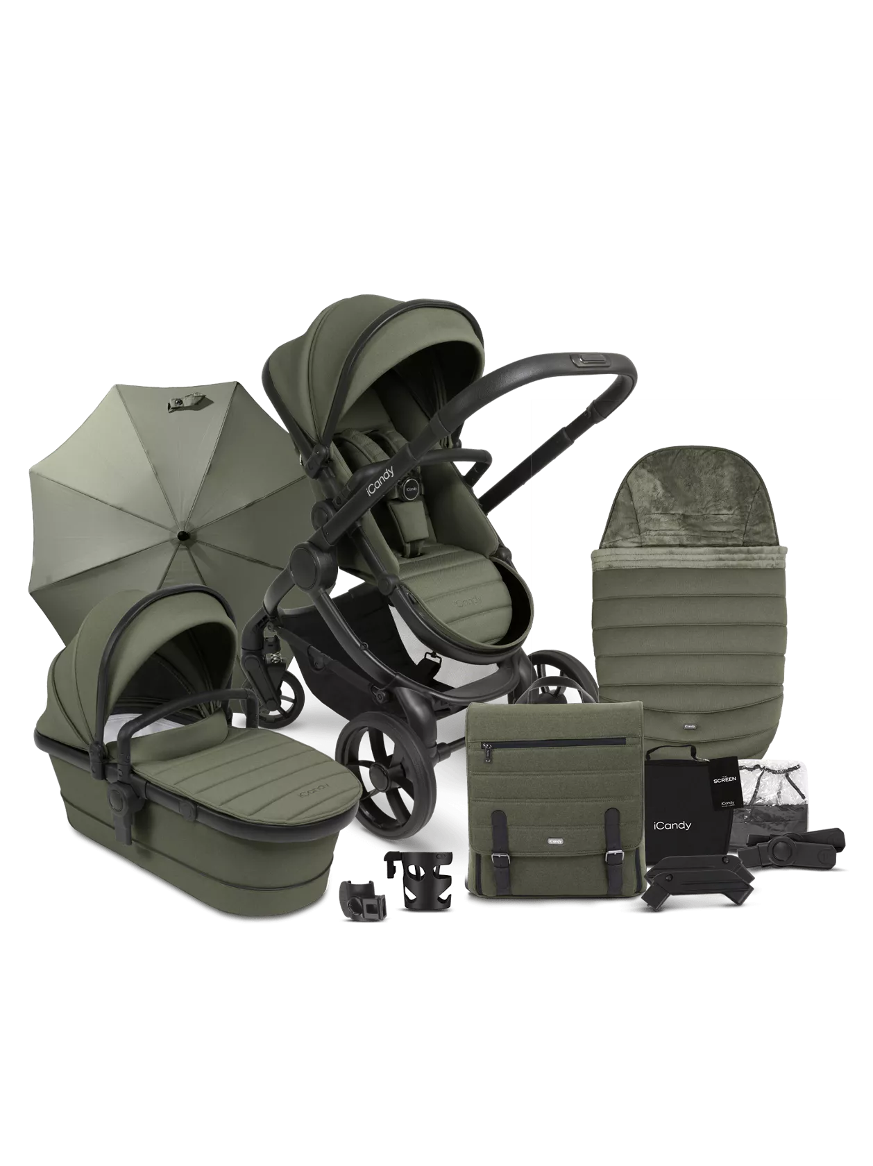 iCandy Peach 7 Travel System - Complete Bundle Ivy at Olivers Baby Care