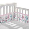 BreathableBaby Mesh Liner 4 Sided - Owl Story Pink