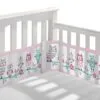BreathableBaby Mesh Liner 4 Sided - Owl Story Pink