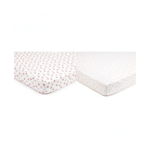 BreathableBaby-Fitted-Cot-Sheet-Twin-Pack-English-Garden