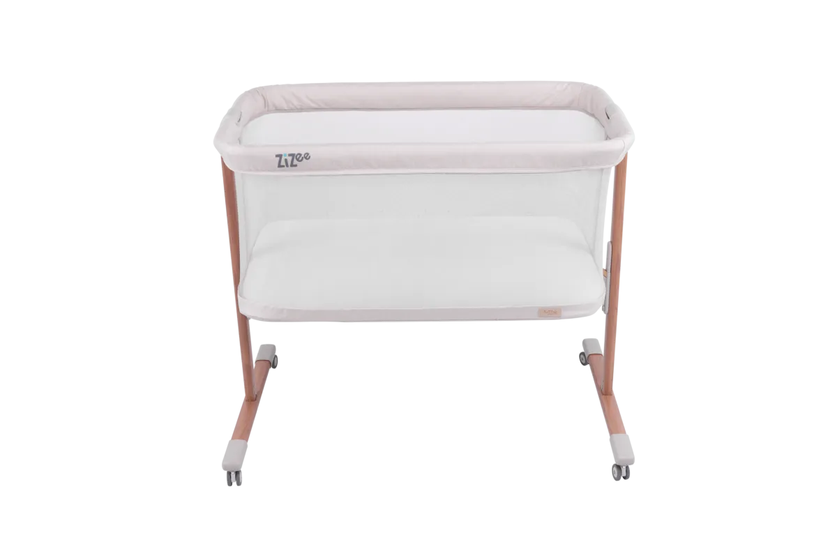 Tutti Bambini ZiZee Breathable Rocking Crib – Scandinavian Walnut & Ecru - Image 2