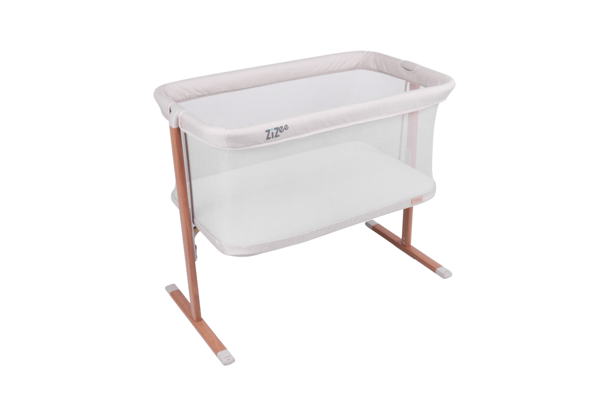 Tutti Bambini ZiZee Breathable Rocking Crib – Scandinavian Walnut & Ecru