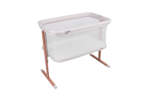Tutti Bambini ZiZee Breathable Rocking Crib – Scandinavian Walnut & Ecru