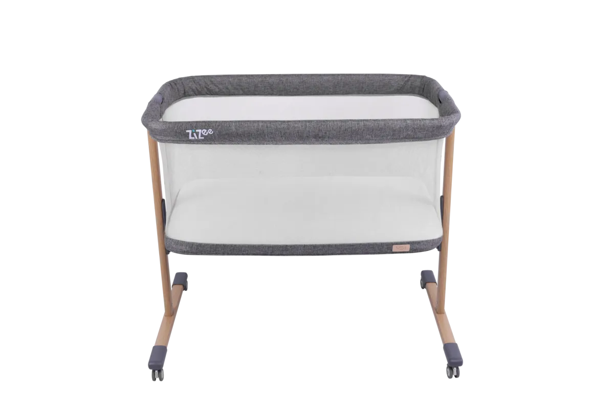 Tutti Bambini ZiZee Breathable Rocking Crib - Oak & Charcoal - Image 3