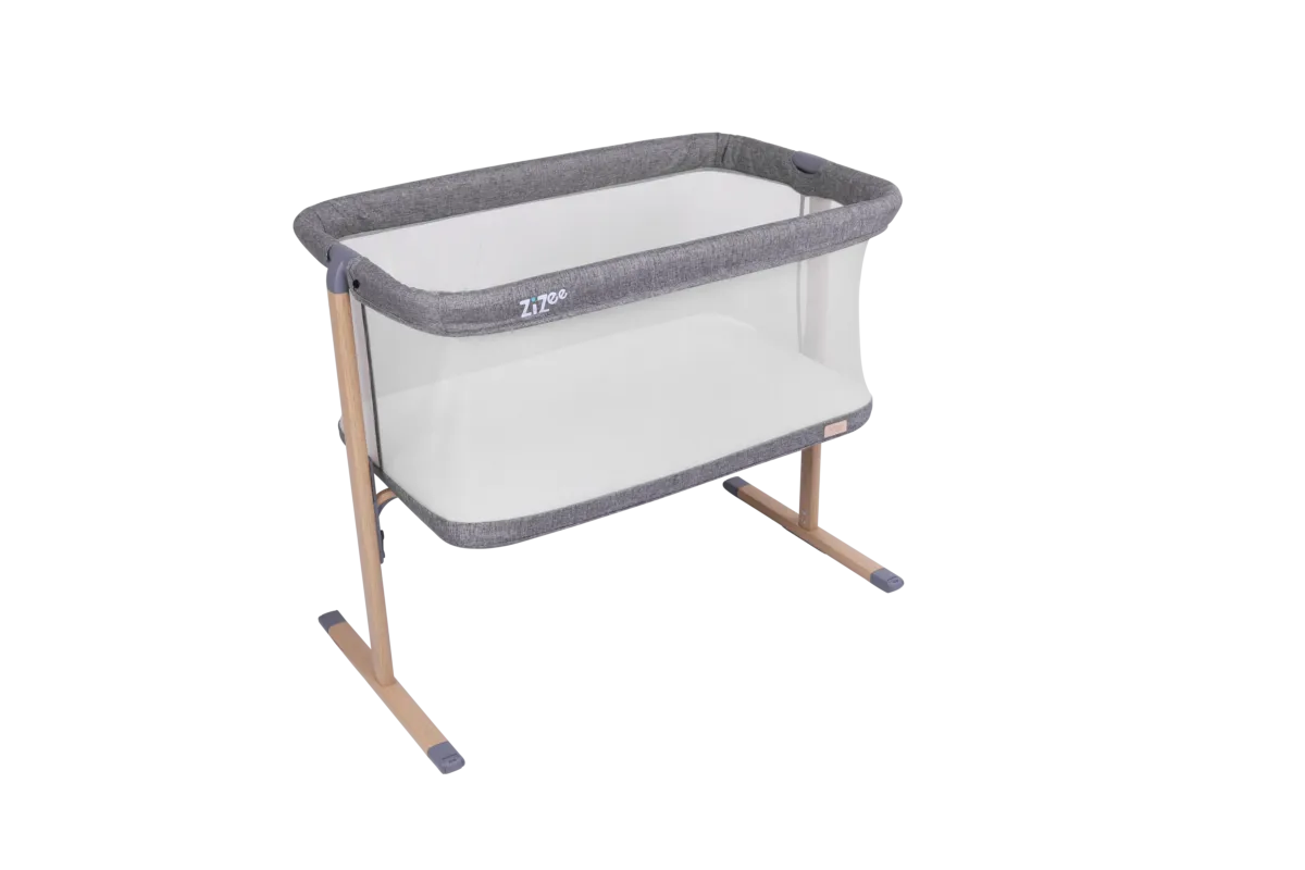 Tutti Bambini ZiZee Breathable Rocking Crib - Oak & Charcoal