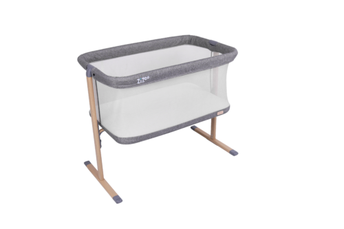 Tutti Bambini ZiZee Breathable Rocking Crib - Oak & Charcoal