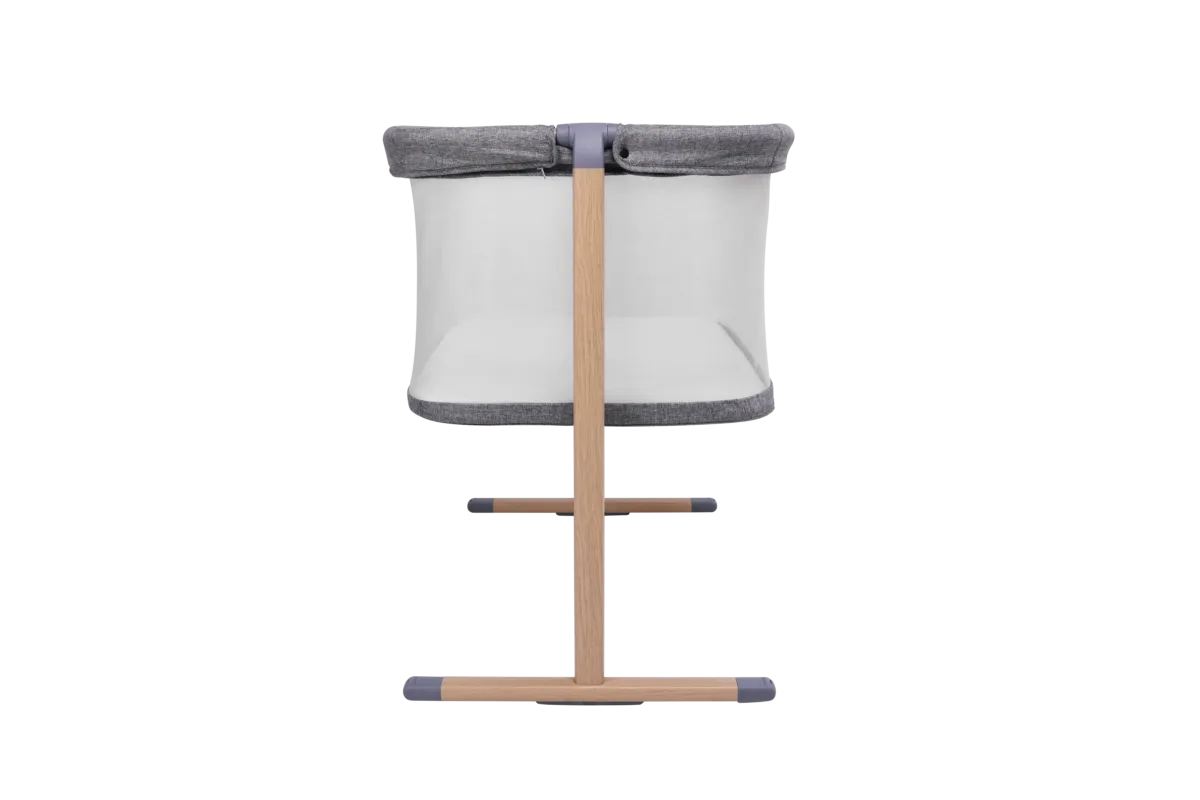 Tutti Bambini ZiZee Breathable Rocking Crib - Oak & Charcoal - Image 2