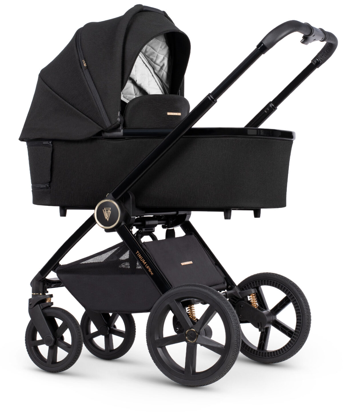 Venicci Upline 3 in 1 Travel System with Car Seat & ISOFIX Base - All Black - Image 4