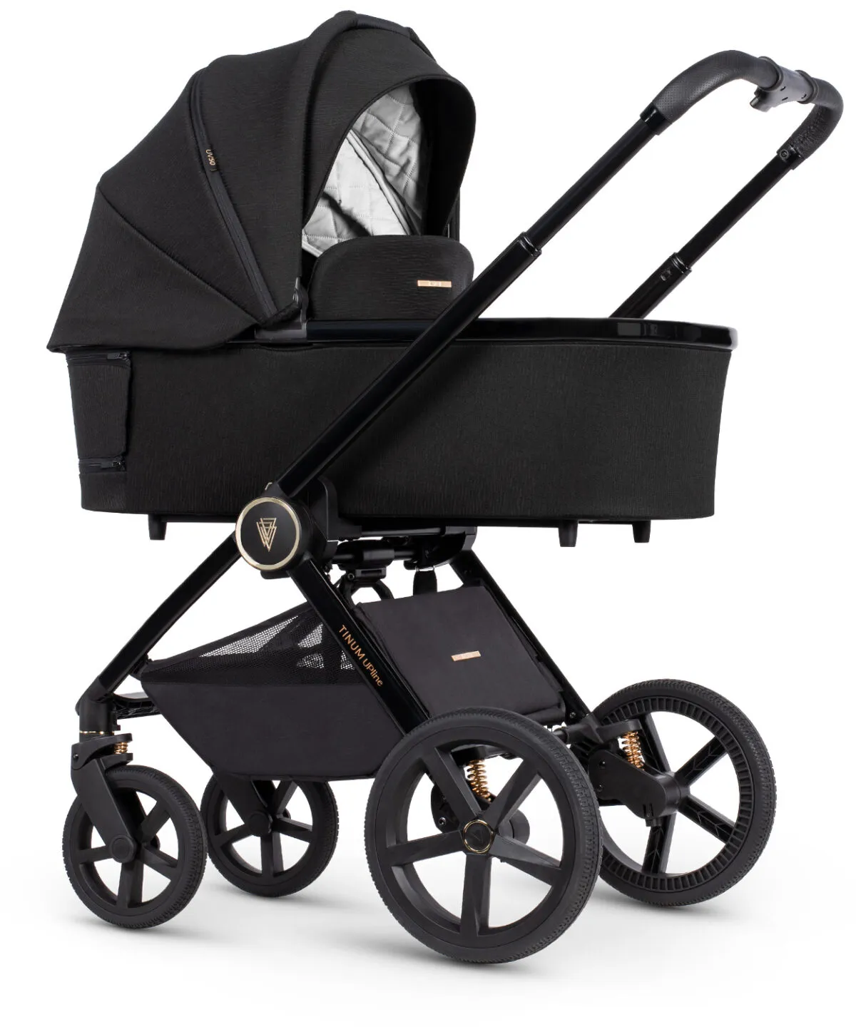 Venicci Upline 3 in 1 Travel System with Car Seat & ISOFIX Base - All Black - Image 4
