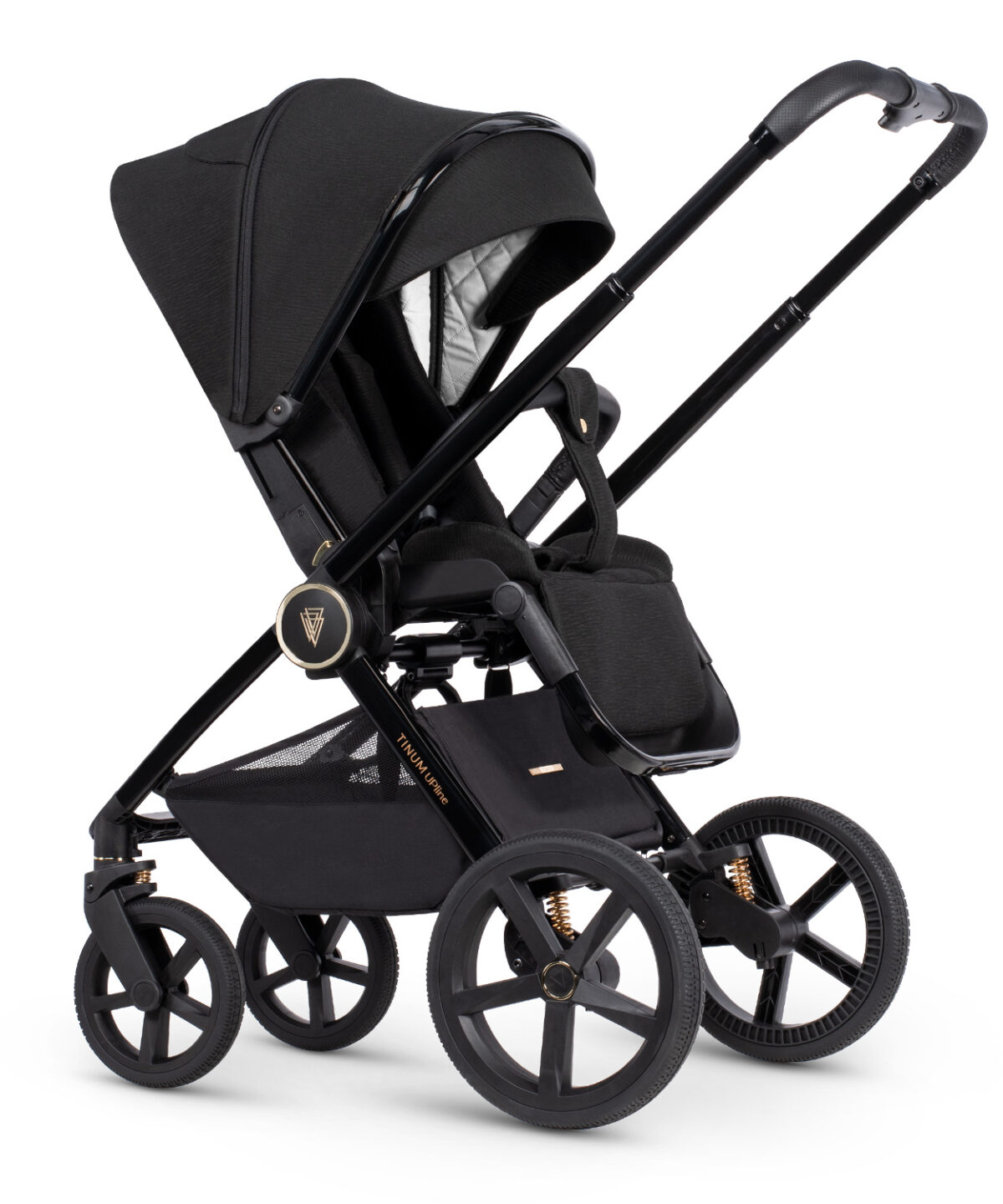 Venicci Upline 3 in 1 Travel System with Car Seat & ISOFIX Base - All Black - Image 3