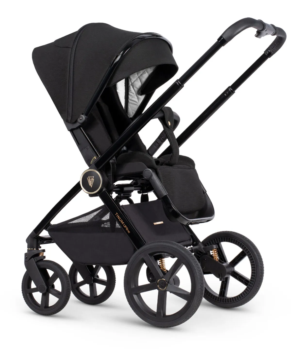 Venicci Upline 3 in 1 Travel System with Car Seat & ISOFIX Base - All Black - Image 3