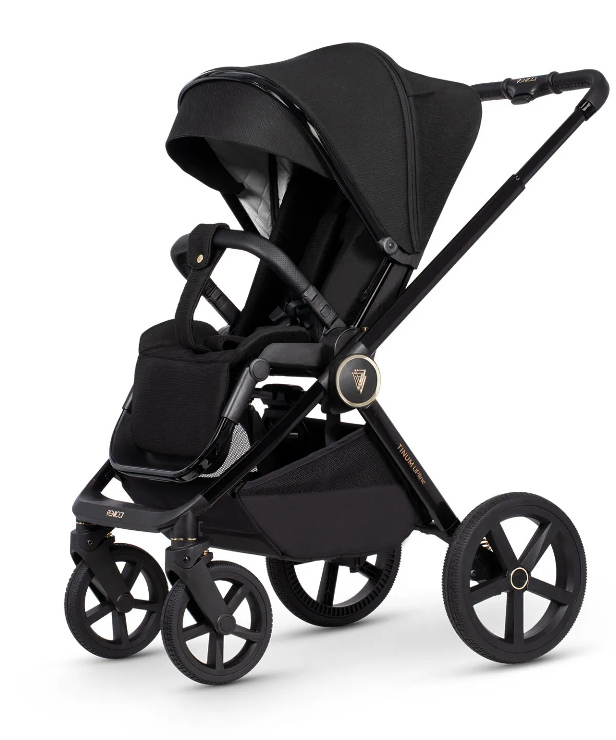 Venicci Upline 3 in 1 Travel System with Car Seat & ISOFIX Base - All Black - Image 6