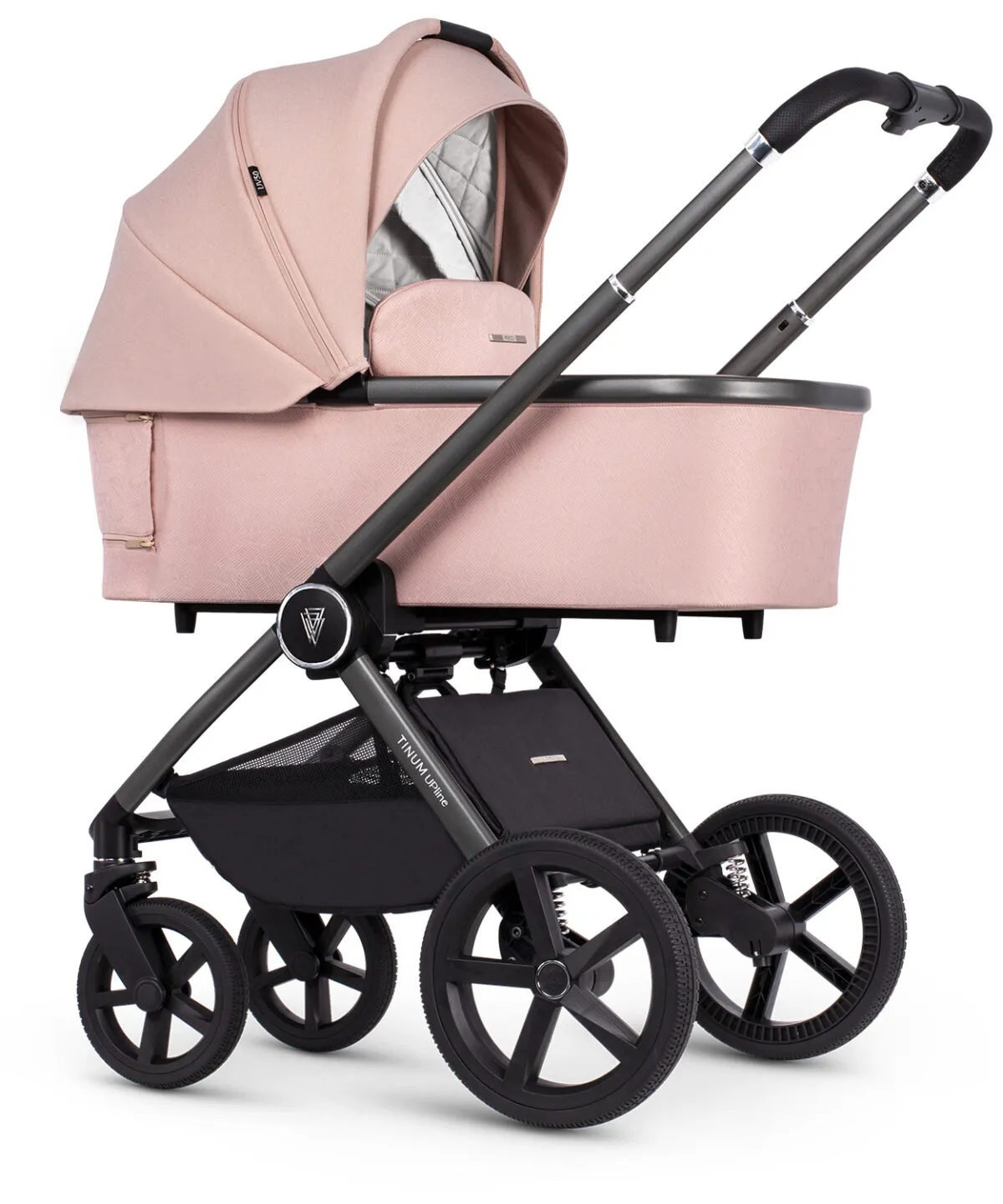 Venicci Upline 3-in-1 Travel System with i-Size Car Seat And ISOFIX Base – Misty Rose - Image 4