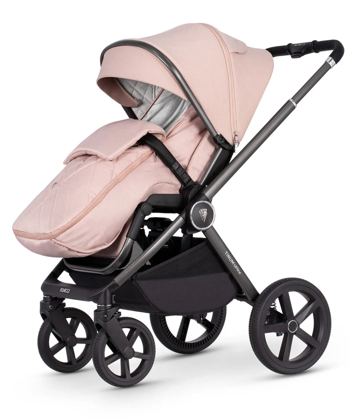 Venicci Upline 3-in-1 Travel System with i-Size Car Seat And ISOFIX Base – Misty Rose - Image 6