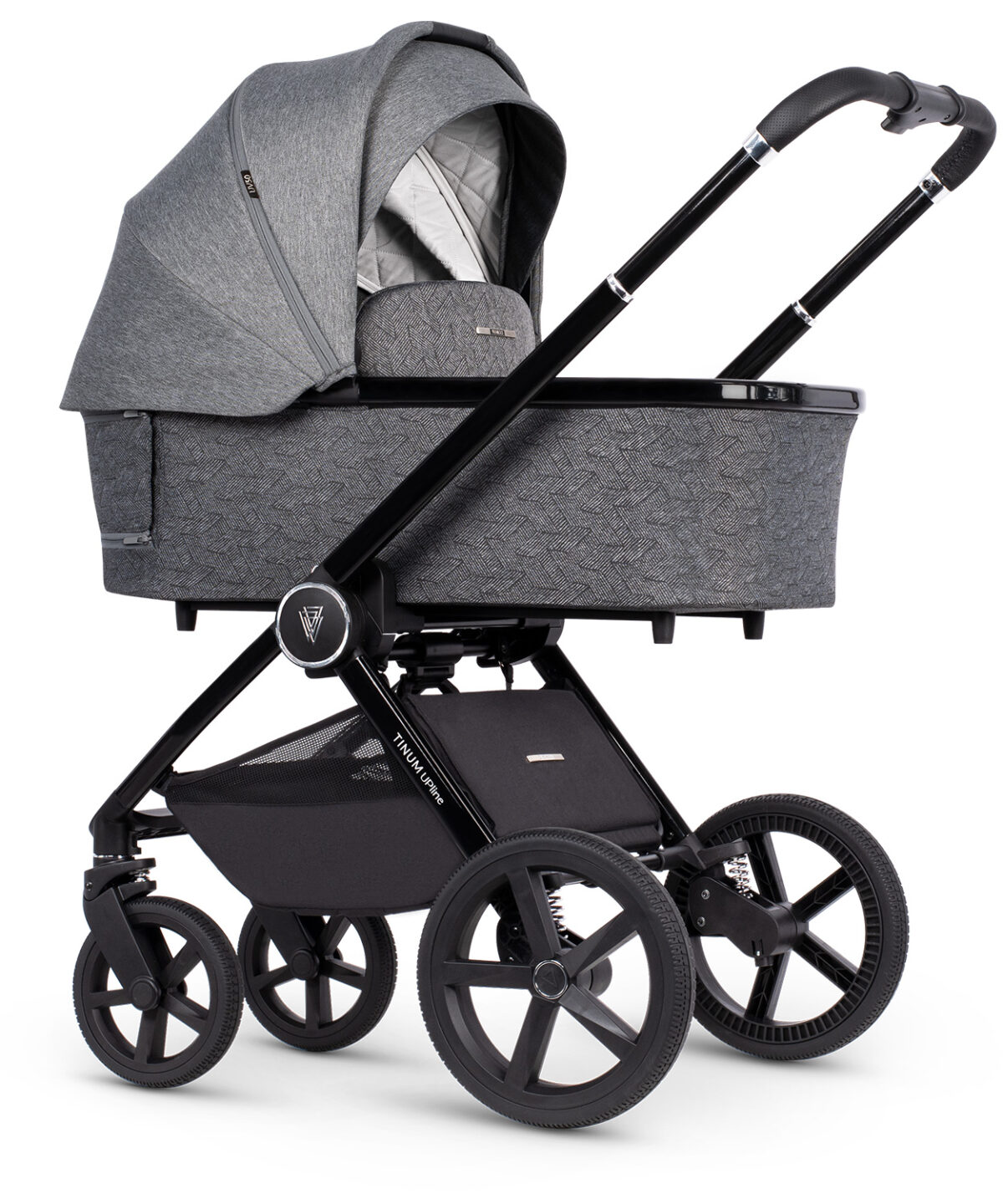Venicci Upline 3 in 1 Travel System with i-Size Car Seat & Base - Slate Grey - Image 4