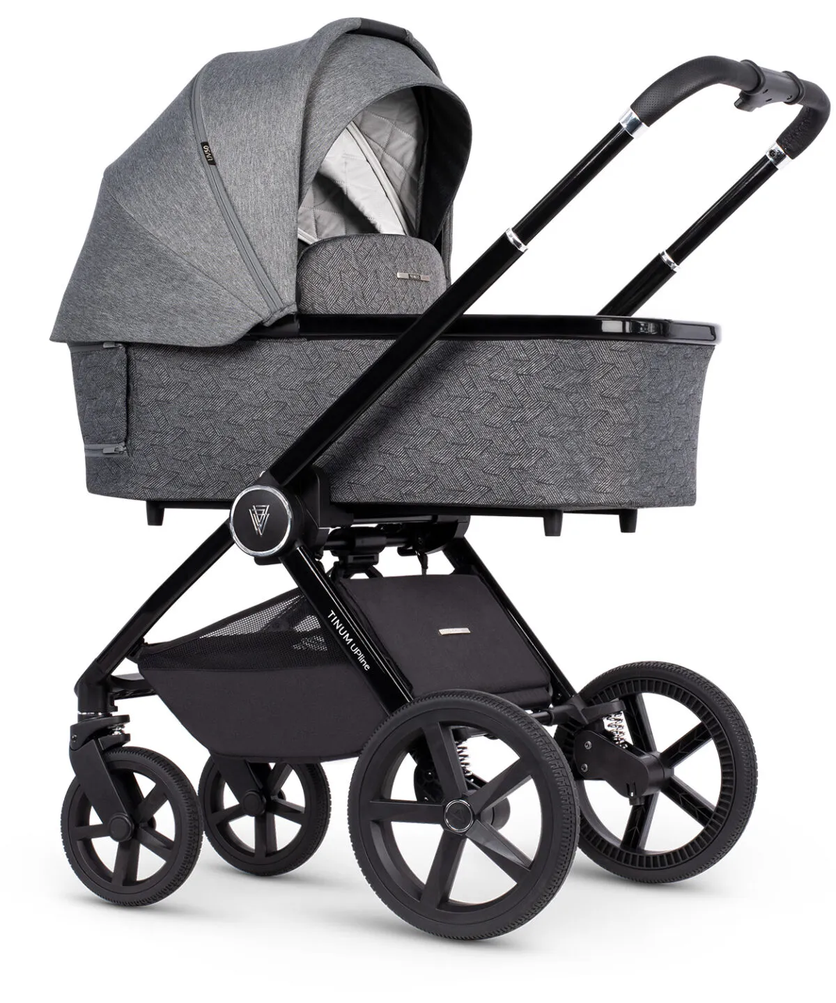 Venicci Upline 3 in 1 Travel System with i-Size Car Seat & Base - Slate Grey - Image 4