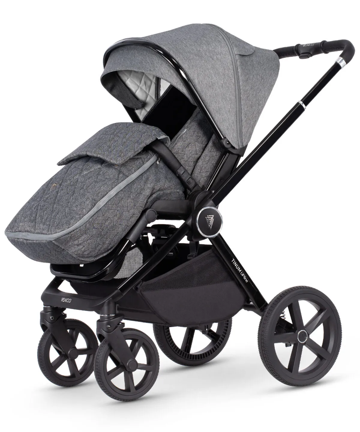 Venicci Upline 3 in 1 Travel System with i-Size Car Seat & Base - Slate Grey - Image 15