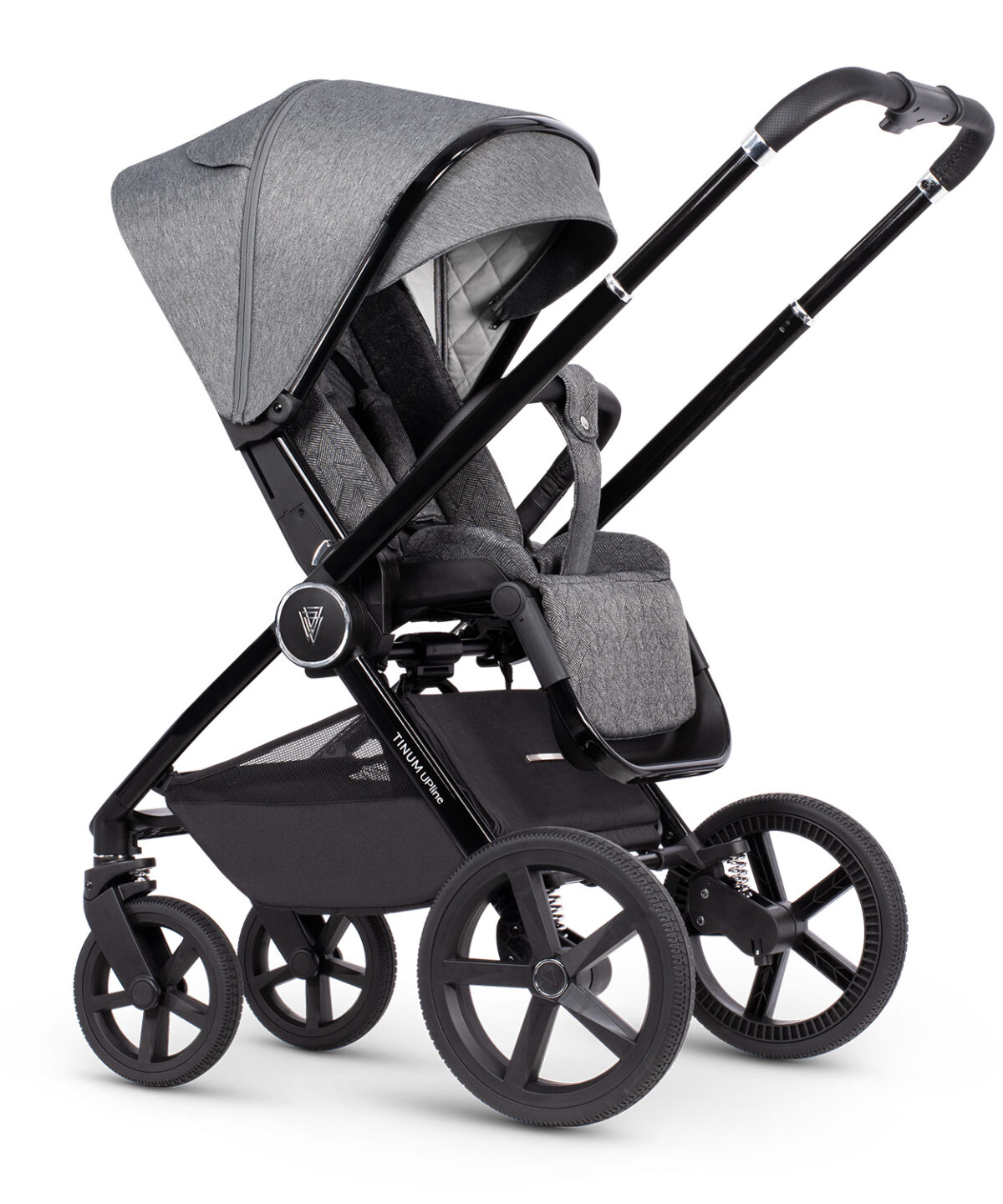 Venicci Upline 3 in 1 Travel System with i-Size Car Seat & Base - Slate Grey - Image 12