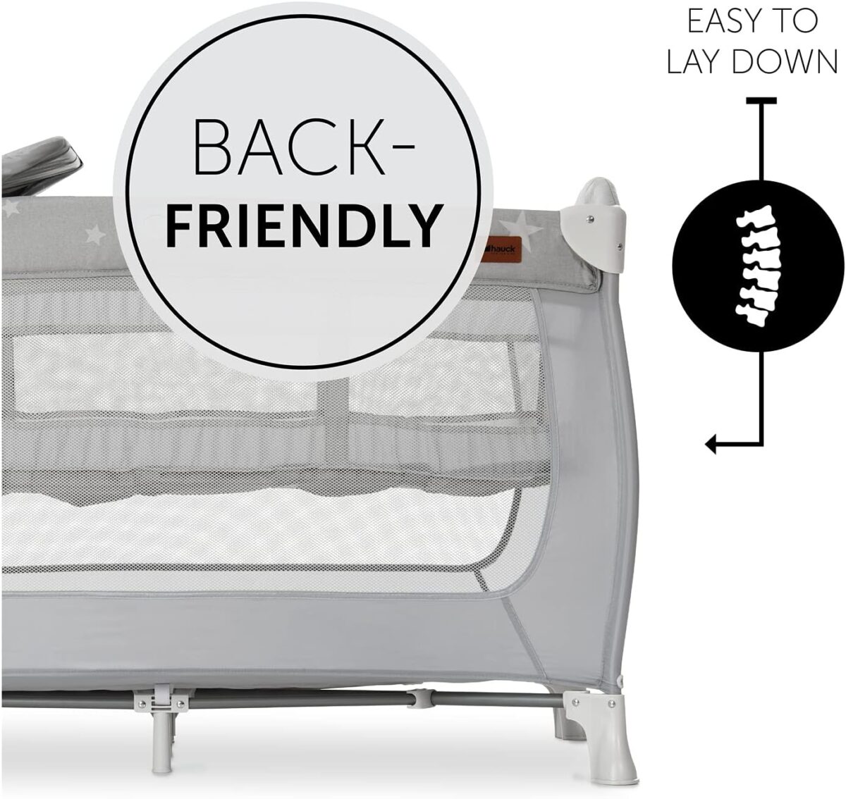 Hauck Sleep N Play Center Travel Cot - Stars - Image 4