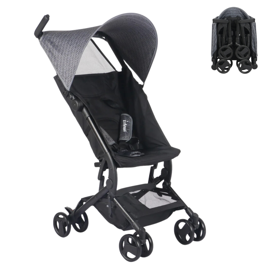 My Babiie MBX5 Ultra Compact Stroller Dani Dyer Black Chevron