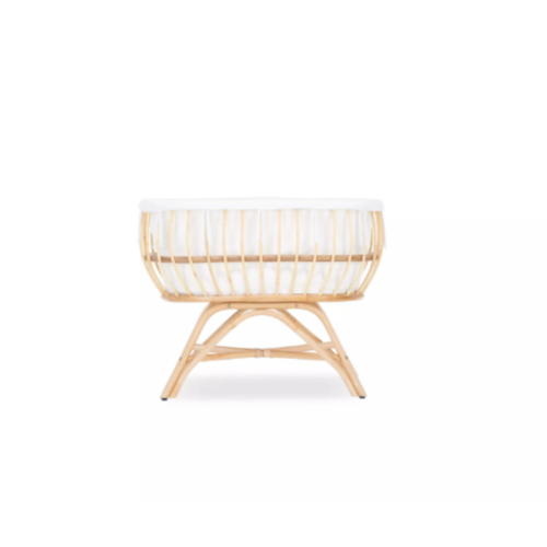 CuddleCo - Aria Rattan Crib - Natural