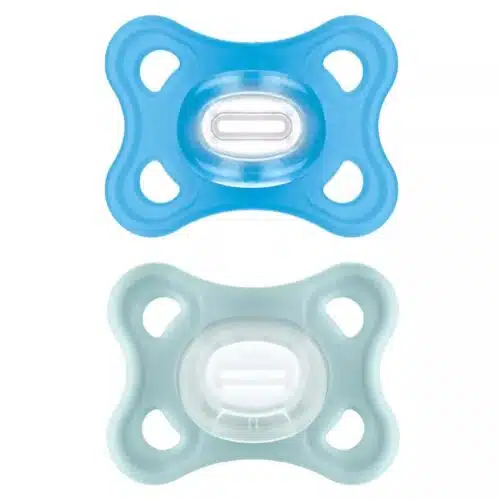 MAM Comfort 0+m Soother 2‑Pack – Blue