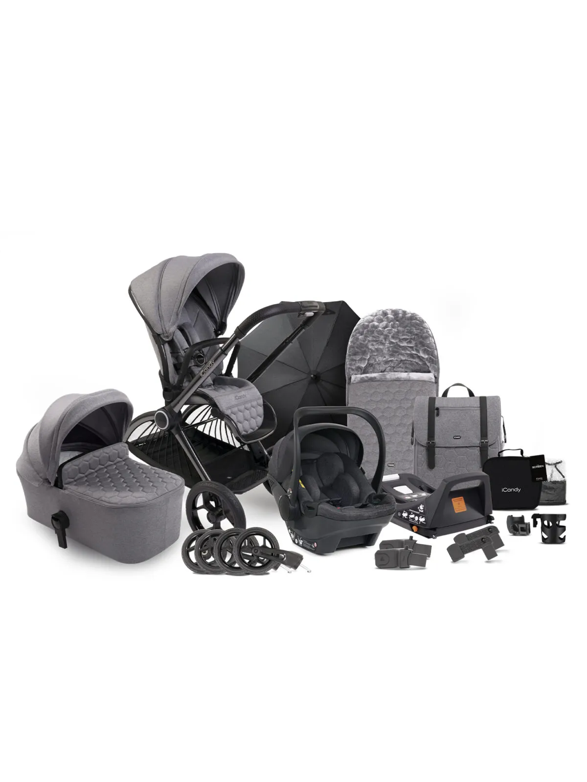 iCandy Core Pushchair and Carrycot - Complete Cocoon Car Seat Bundle - Image 16