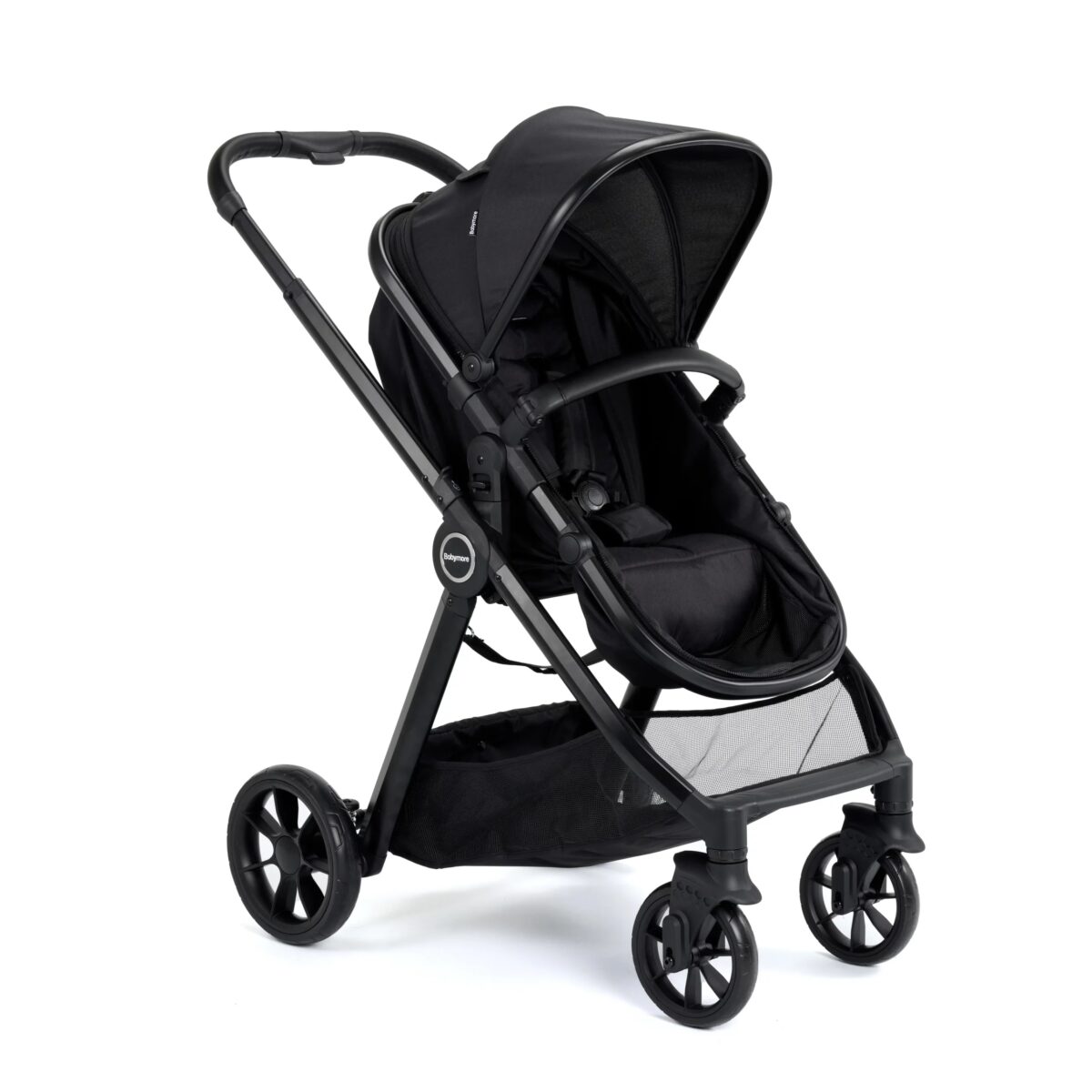 Babymore Mimi Travel System with Coco Car Seat & Base - Black - Image 4