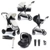 Mimi Travel System Pecan i-Size Car Seat and Base - Silver 1
