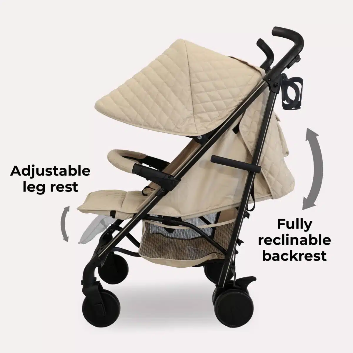 My Babiie MB51 Quilted Stroller - Sand - Image 12