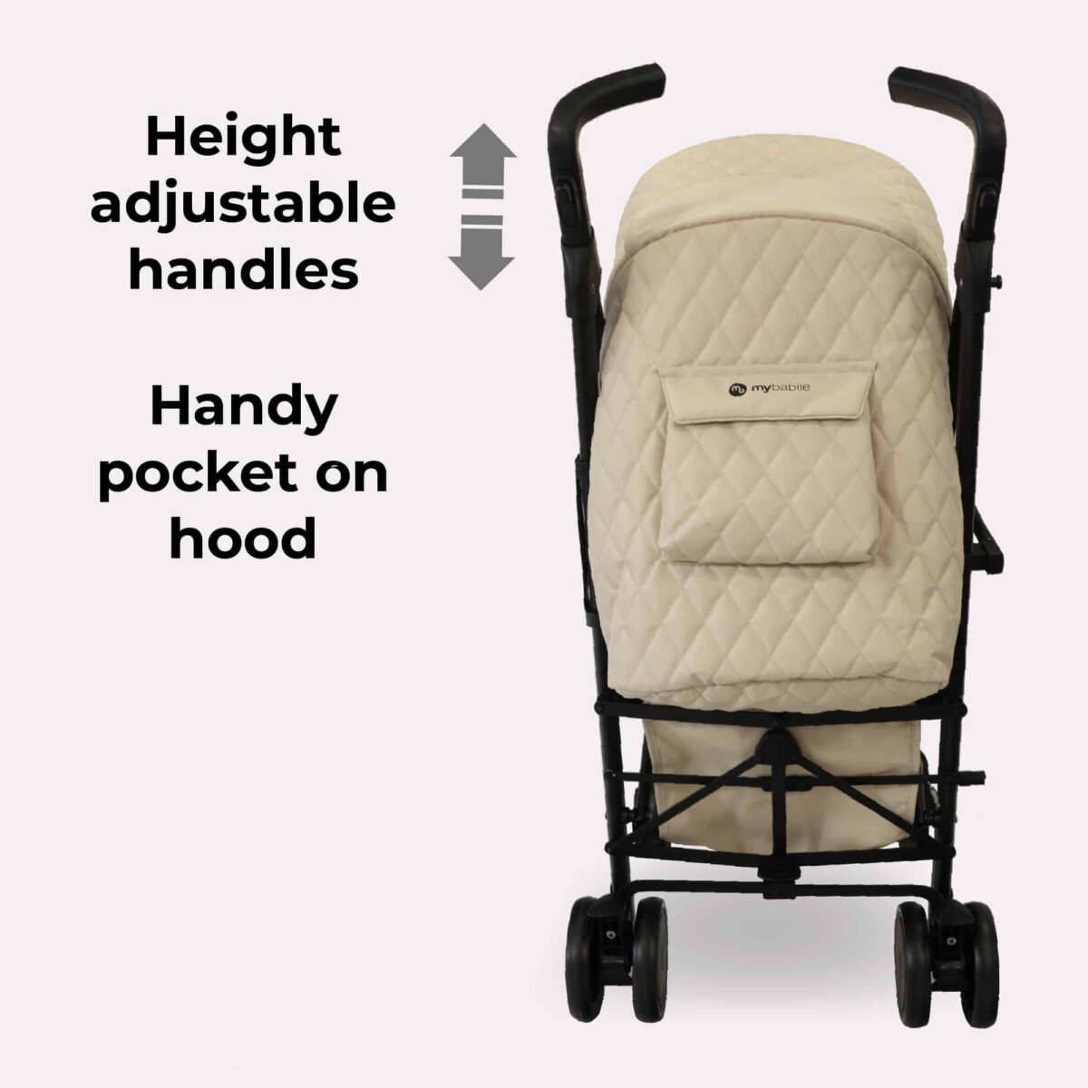 My Babiie MB51 Quilted Stroller - Sand - Image 11