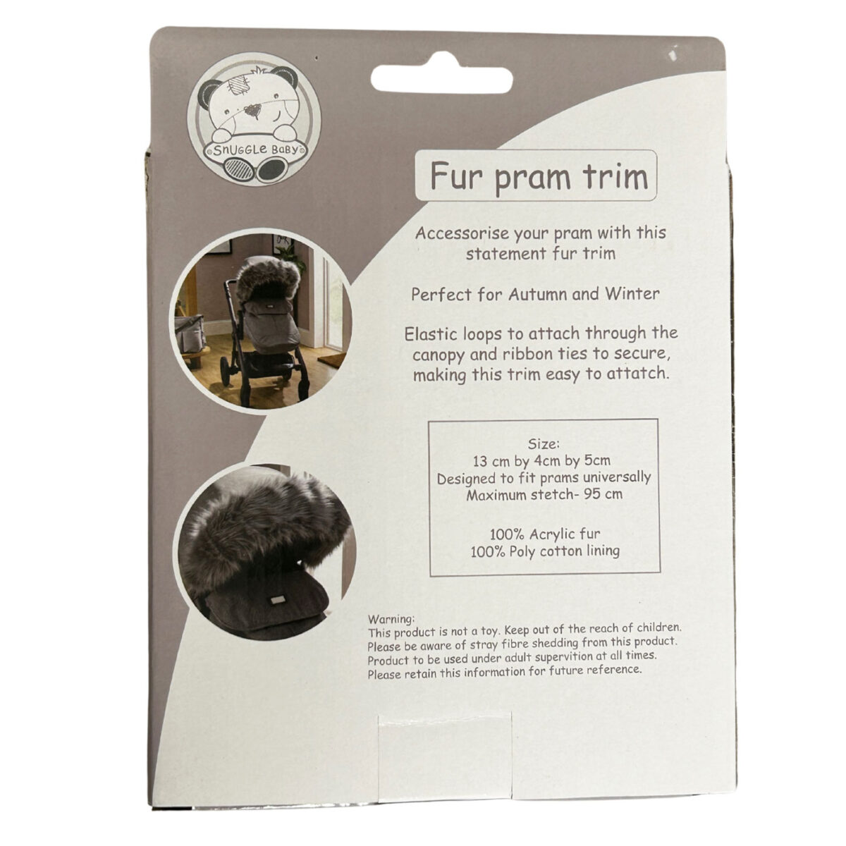 Snuggle Baby - Buggy/Pram Hood Fur Trim - Image 6