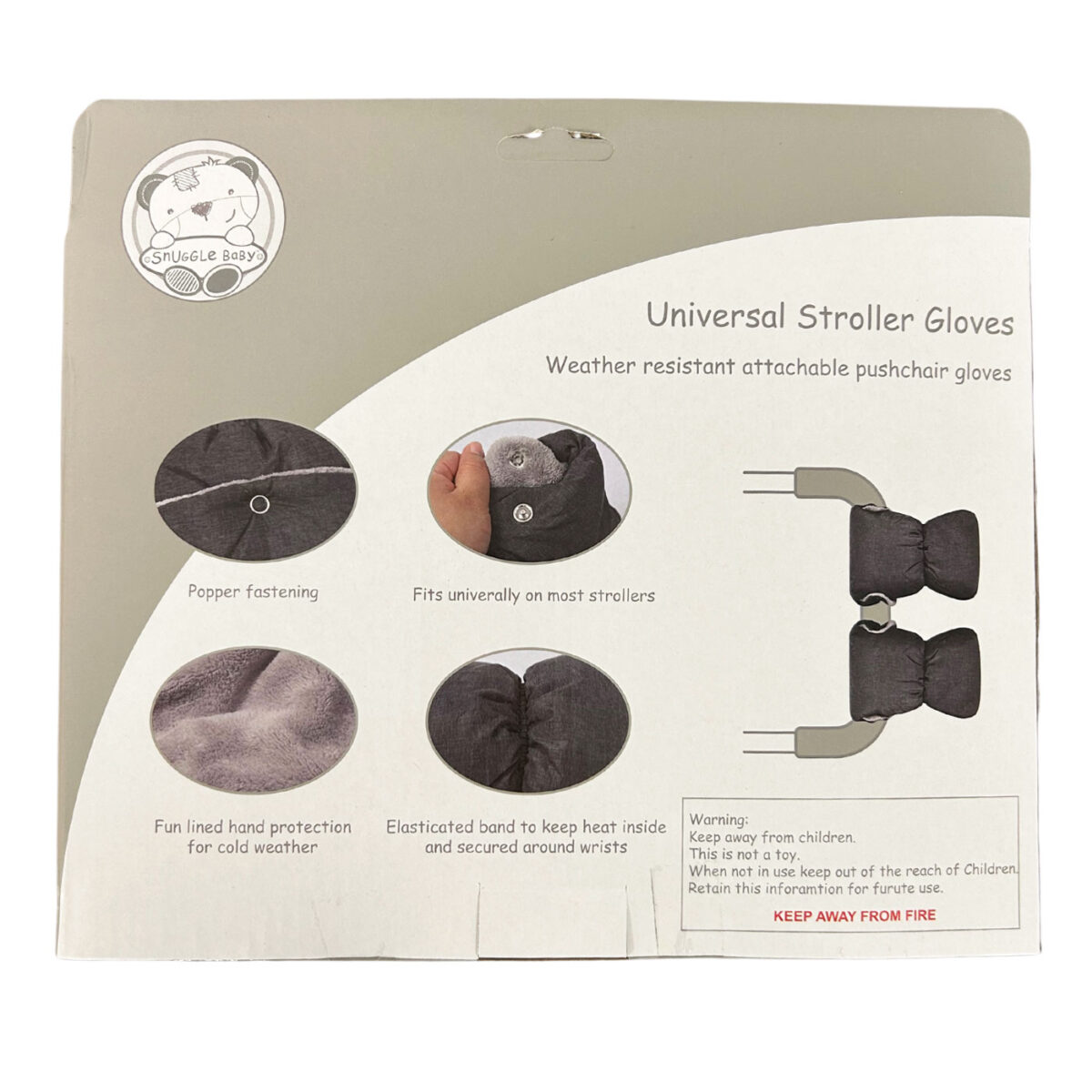 Snuggle Baby Baby Pushchair Gloves with Fur Lining - Image 13