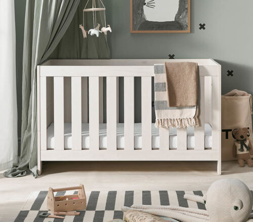 Silver Cross Alnmouth Oak Convertible Cot Bed to Toddler Bed