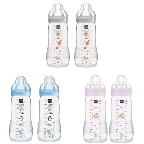 MAM - Easy Active Baby Bottle 330ml - 2 Pack - 4+ Months