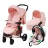 MyBabiie MB200i 3-in-1 Travel System - Pink Plaid | Dani Dyer Edition