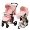 MyBabiie MB200i 3-in-1 Travel System - Pink Plaid | Dani Dyer Edition