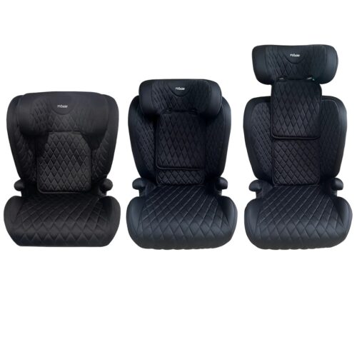MyBabiie MBCS23 Quilted Black i-Size High Back Booster Seat | 100-150cm | Billie Faiers Edition