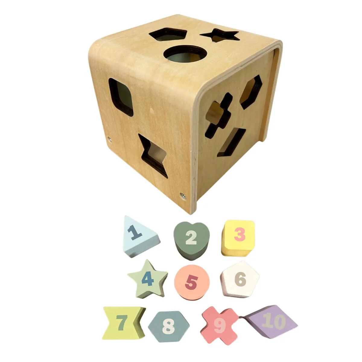 Just For Me - Wooden Shape Sorting Cube (11pcs)