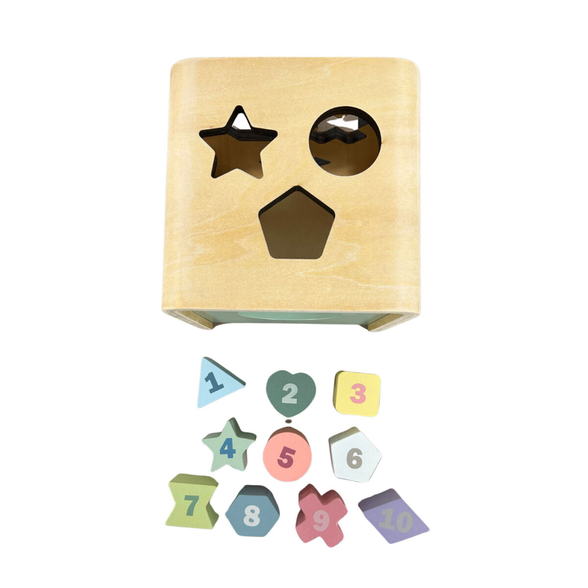Just For Me - Wooden Shape Sorting Cube (11pcs) - Image 4