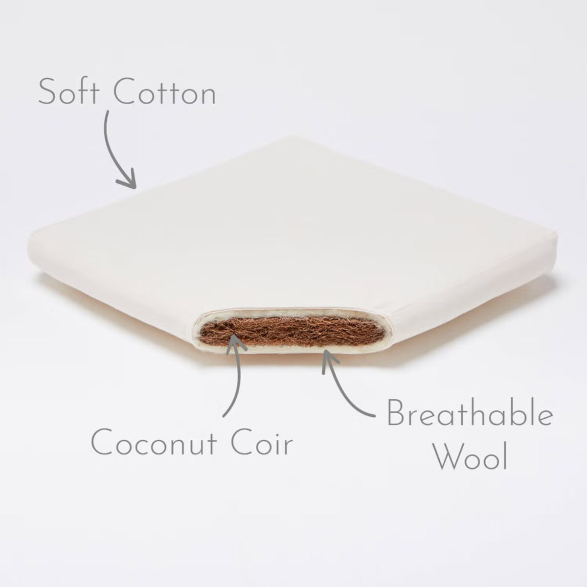 The Little Green Sheep Natural Quilted Moses Basket & Mattress - Honey - Image 5