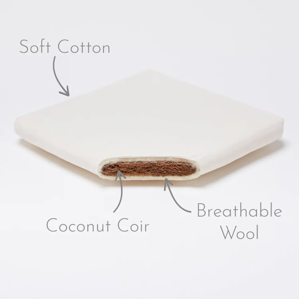 The Little Green Sheep Natural Quilted Moses Basket & Mattress - Honey - Image 5