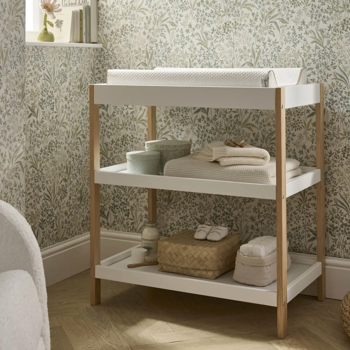 CuddleCo Nola 2 Piece Nursery Furniture Room Set with Cot Bed & Changer - Image 3