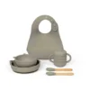Ickle Bubba 6 Piece Silicone Baby Feeding Set - Sage Green