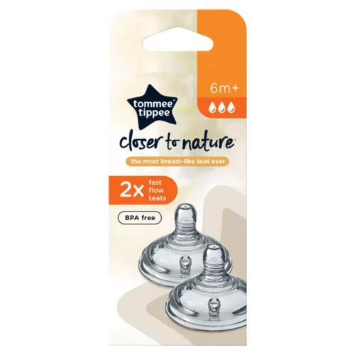 Tommee Tippee Closer to Nature Teats (Fast Flow) - 2 Pack