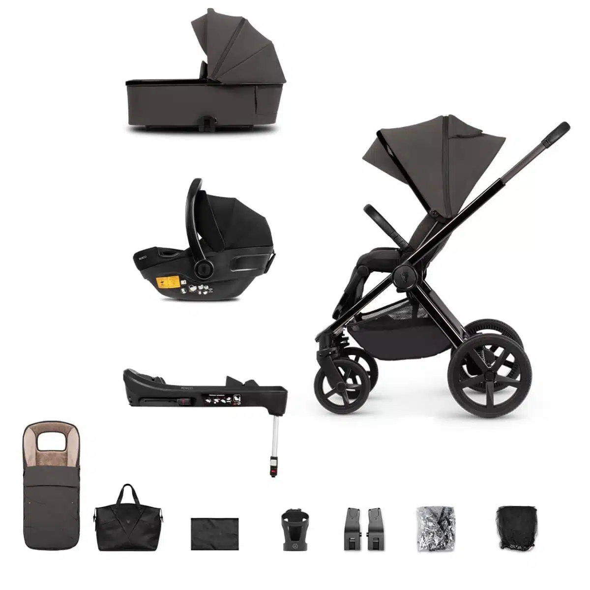 Venicci Upline Special Edition Complete Travel System with Car Seat & Base - Lava Pram