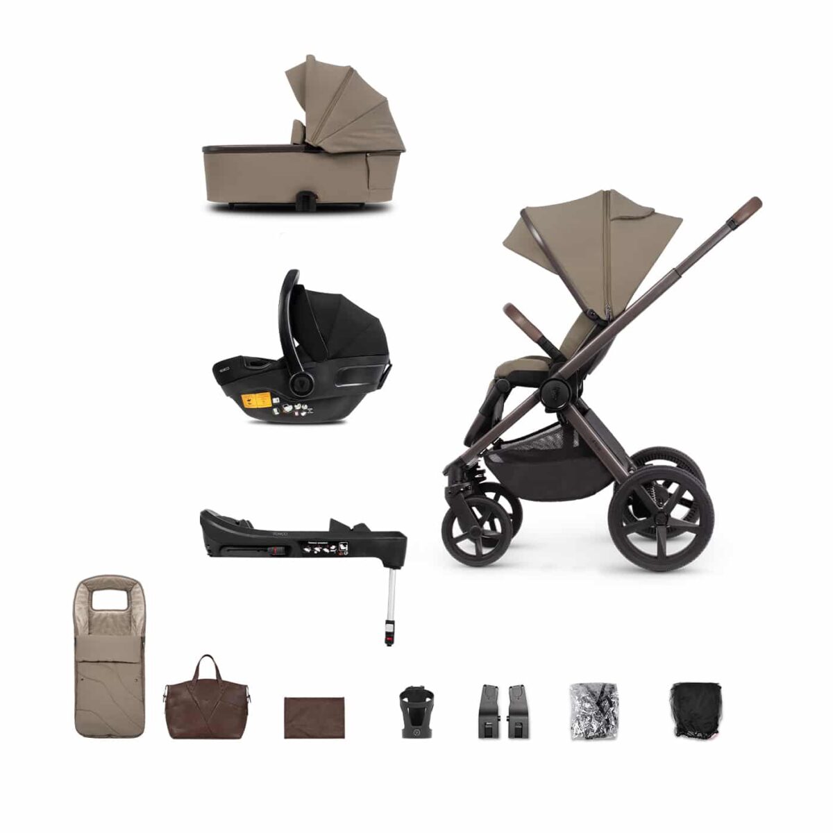 Venicci Upline Special Edition Travel System with Car Seat & ISOFIX Base - Slate Grey