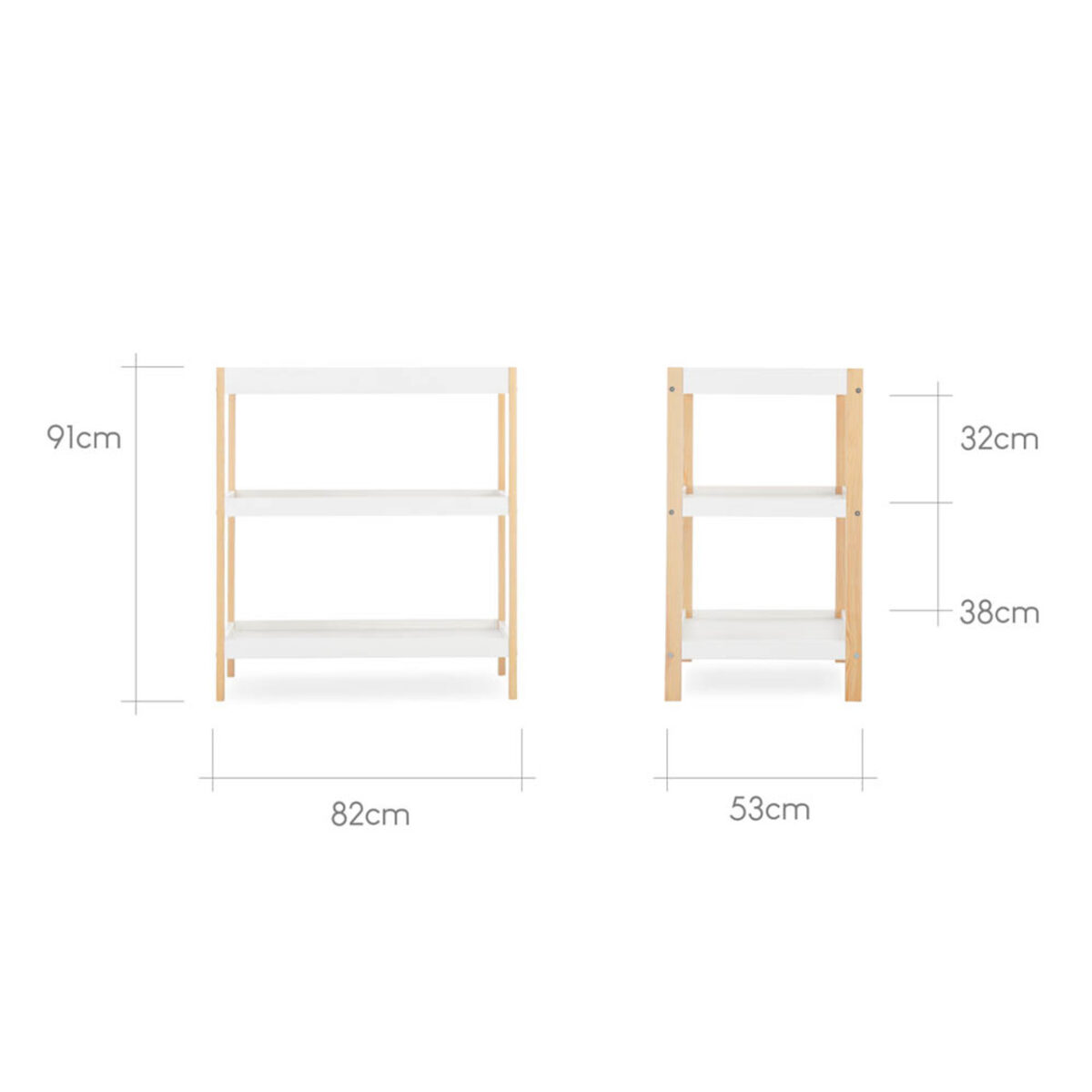 CuddleCo Nola 3 Piece Nursery Furniture Room Set with Cot Bed, Changer & Clothes Rail - Image 7