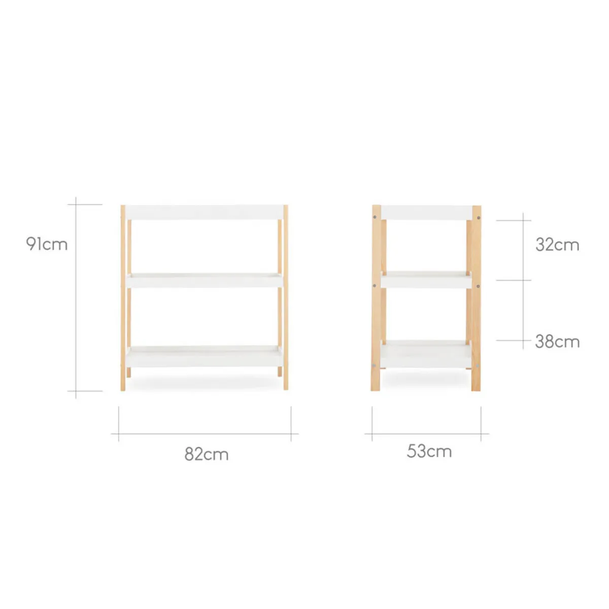 CuddleCo Nola 3 Piece Nursery Furniture Room Set with Cot Bed, Changer & Clothes Rail - Image 7
